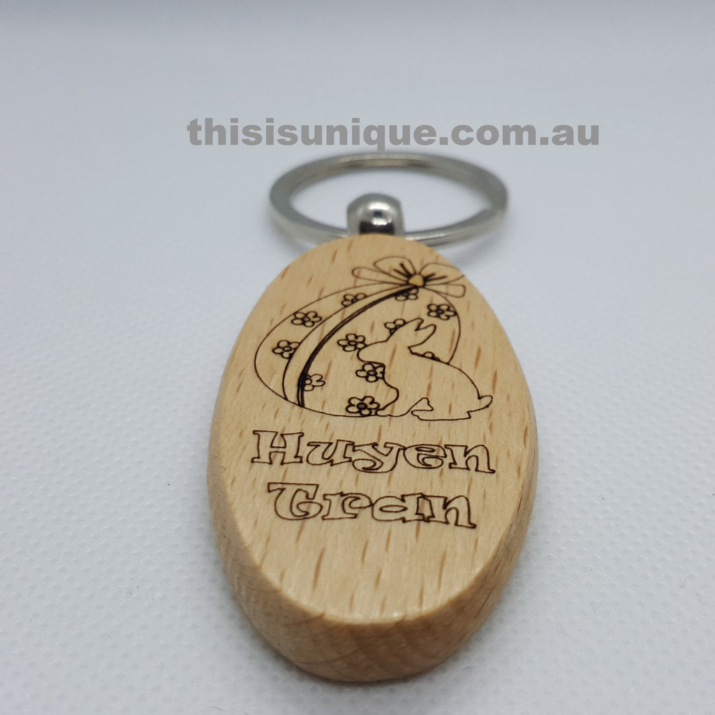 Personlized wooden keyring