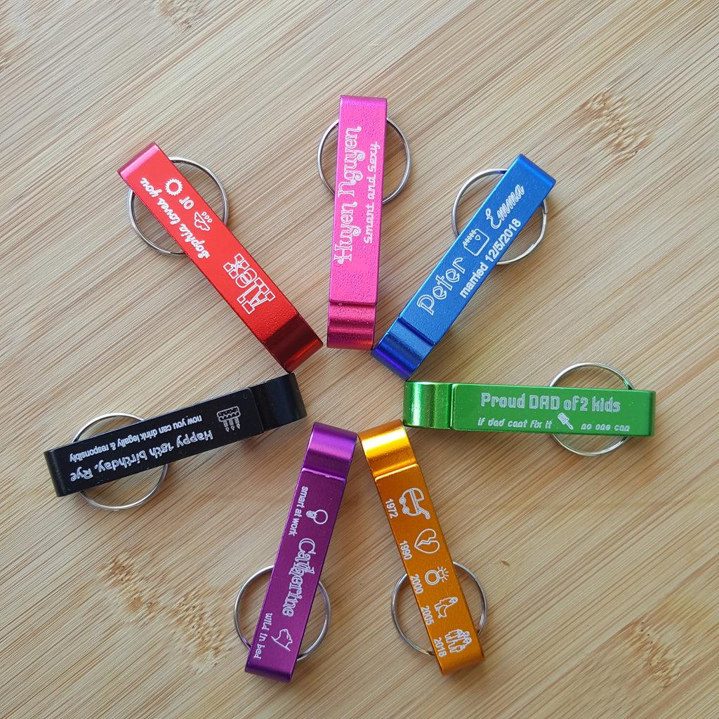Personalised Bottle Opener Keyring