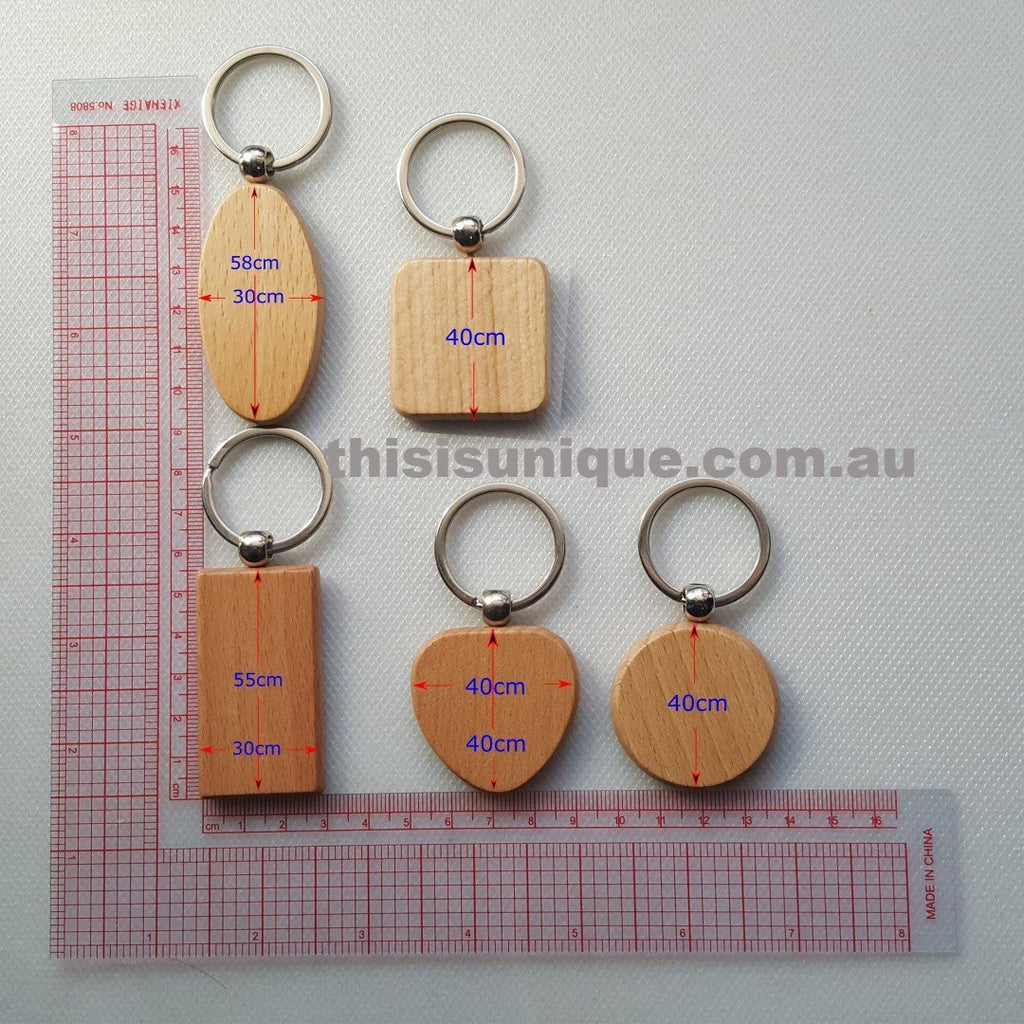 Personlized wooden keyring