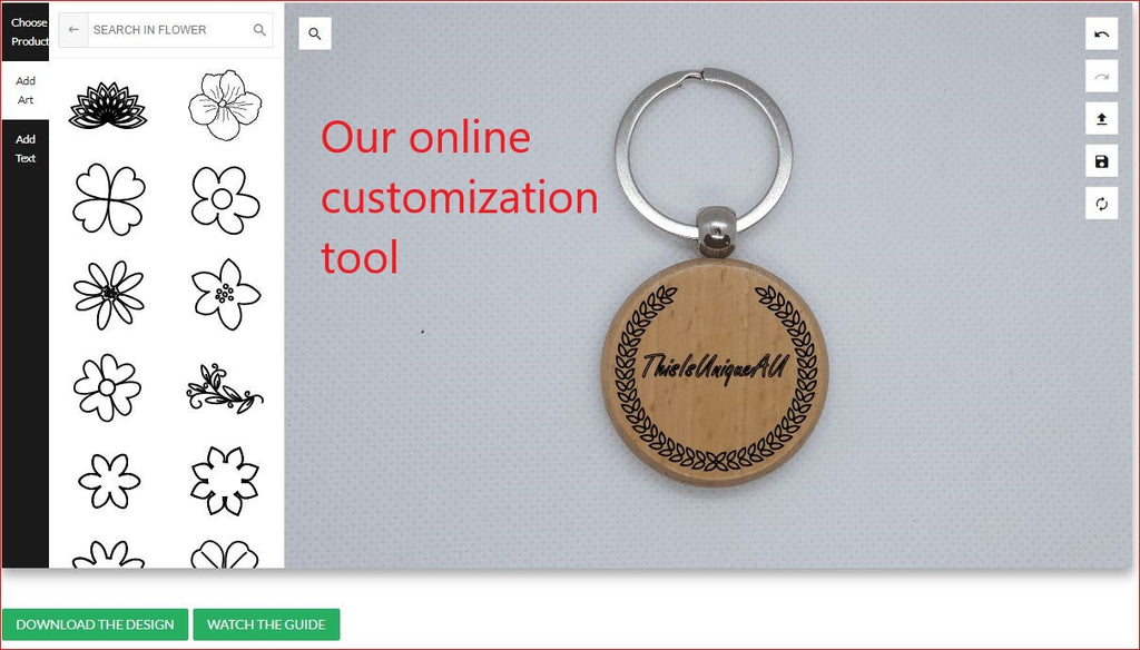 Personlized wooden keyring