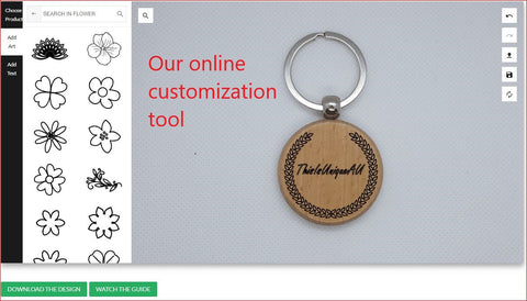 Personlized wooden keyring